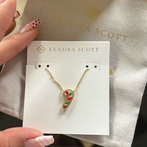 Kendra Scott Gold Candy Cane Necklace